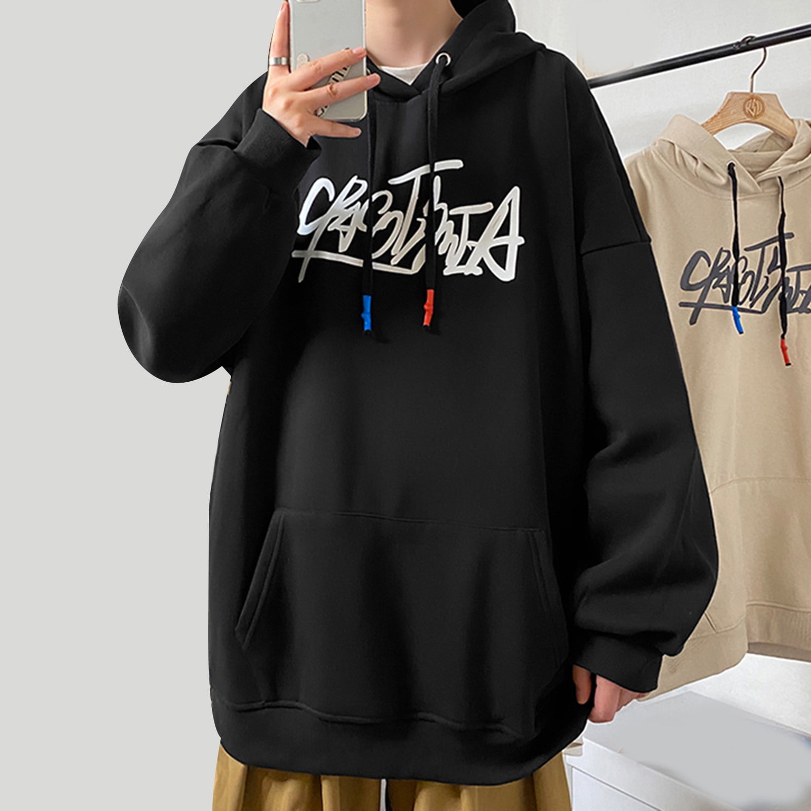 LEEy-world Cool Mens Hoodies Men's Sweaters Zip Up Casual Striped Pullover  Polo Sweaters Fall Winter Sweatshirts Black,3XL - Walmart.com
