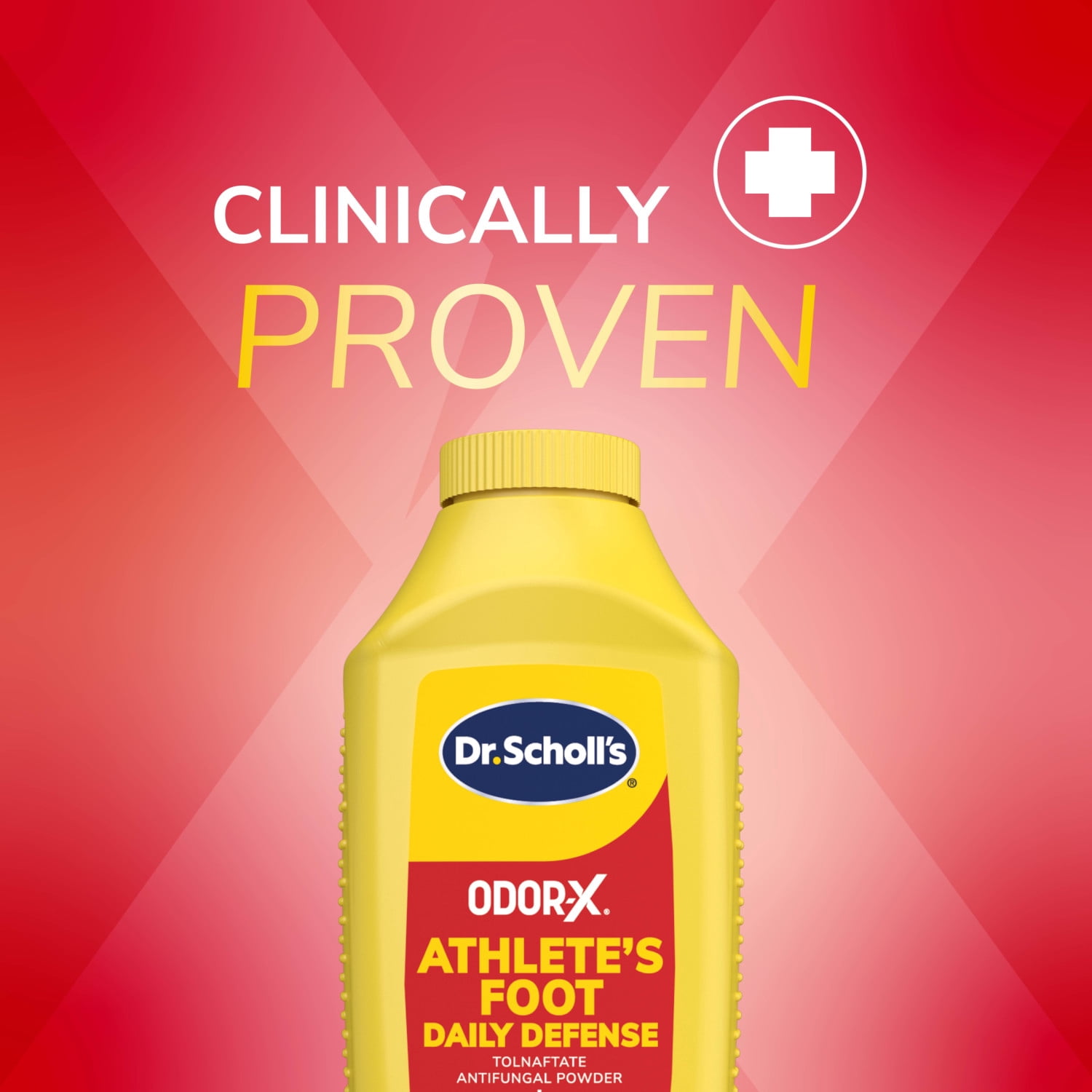 Dr. Scholl’s Odor-X Athlete’s Foot Daily Defense Powder, 24-Hour Odor Protection, Itch Relief