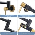 thumbnail image 4 of WOWOW Wall Mounted Pot Filler Faucet with Double Handle in Gold and Black, 4 of 6
