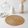 thumbnail image 3 of KLAVATE Jute Hand Braided Tablemat Set Vintage Mats Natural Fiber Decorative Table Top & Dining Table, 3 of 5