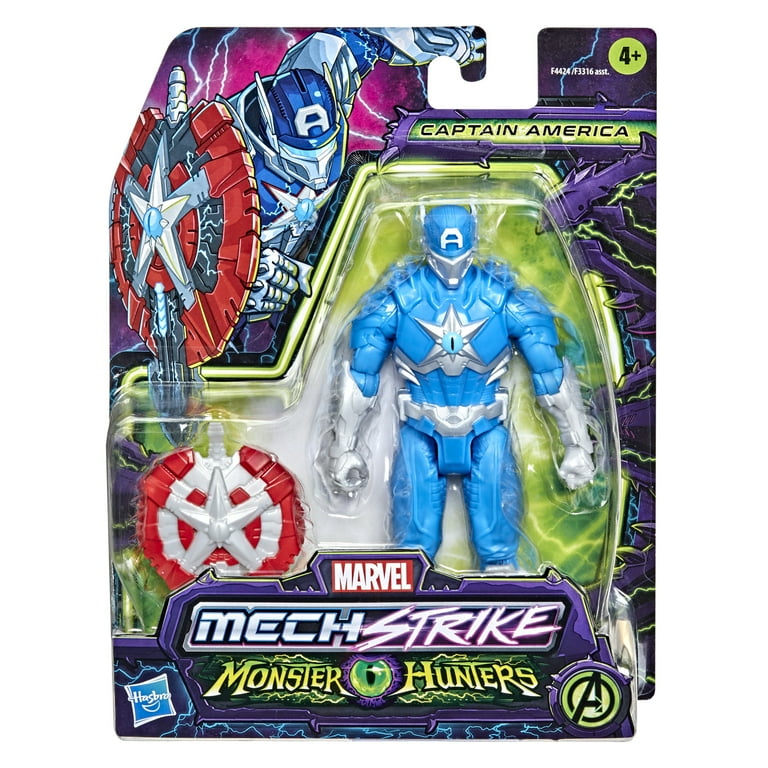 Nerf Marvel Mech Strike Monster Hunters Captain American Blast