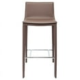 thumbnail image 3 of Home Square Palma 30" Leather Contemporary Bar Stool in Mink - Set of 2, 3 of 4