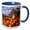 Blue/White, variant on 3drose, Usa, Vermont, Shelbourne, Pumpkins, Farm - Us46 Rdu0002 - Richard Duval, 11oz Two-tone Yellow Mug