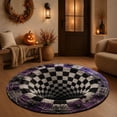 thumbnail image 4 of Halloween 3D Illusion Round Area Rug Soft Non Slip Floor Mat With Spooky Design For Living Room Bedroom Entryway Home Decor 15.7x15.7 Inches, 4 of 4