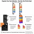 thumbnail image 4 of Charcrocsm Hat Organizer,2 Pack for Baseball Caps, Adhesive Wall Hat Rack One Hat One Layer, Wall Mounted Hat Hooks for Door Closet Bedroom, Black, 4 of 7
