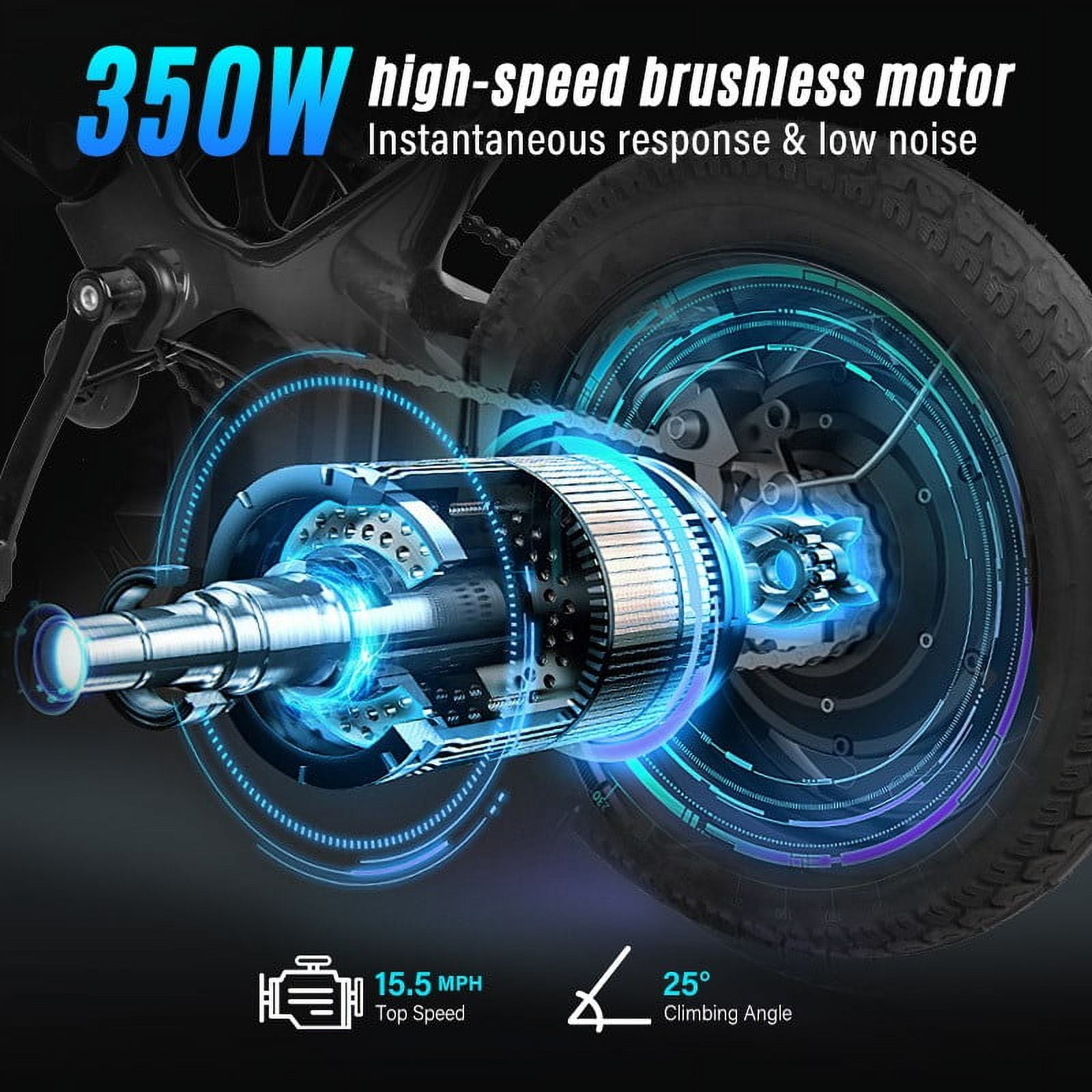 OneBot S7F Electric Bike for Adults Teens, 14" Magnesium Alloy Folding Electric Bicycle,Commuter City E-Bike with 350W Motor, Dual Disc Brakes, iF Design Award Winner