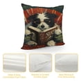 thumbnail image 4 of JEUXUS Herding Sheep Dog Plush Pillowcase with Zipper Closure White, 4 of 5