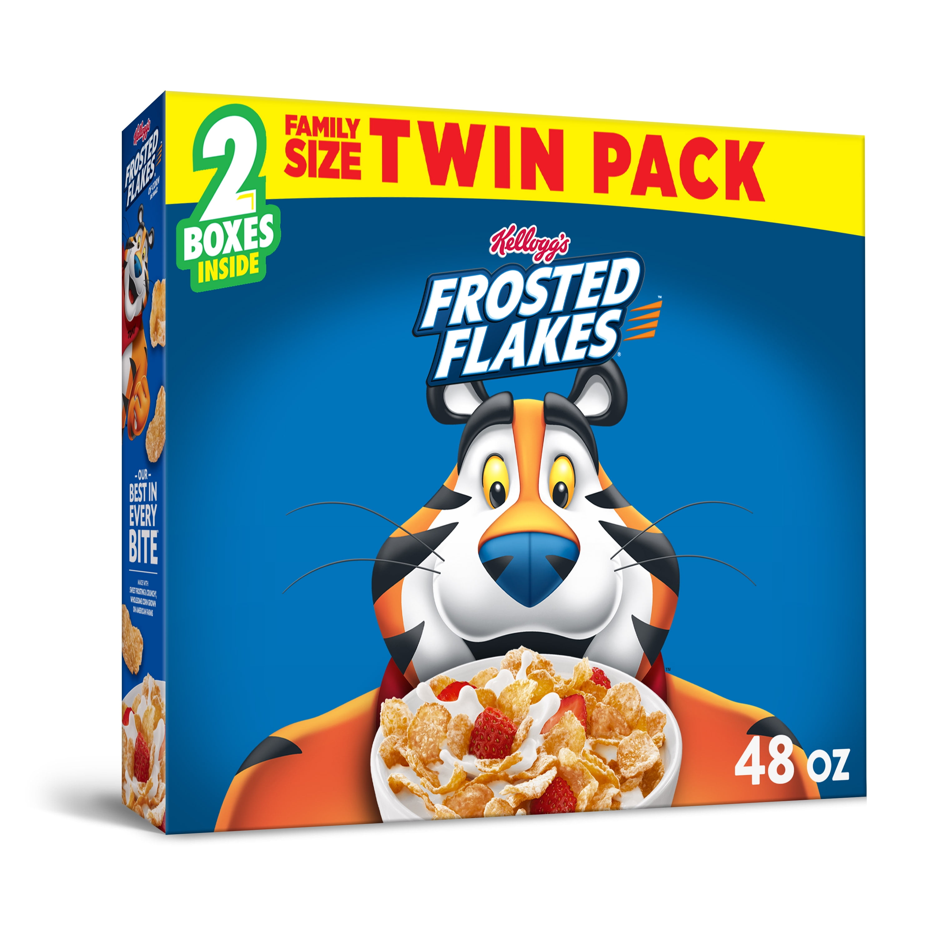 Kellogg's Frosted Flakes Breakfast Cereal Original Family Size Twin