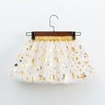 thumbnail image 5 of adviicd Girl Skirt Princess Skirt for Girls Tutu Skirt Toddler Cute Party Dance Skirt Solid Color Net Yarn Sequins Star Tulle (White,4-6 Years), 5 of 5
