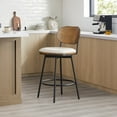 thumbnail image 3 of CHITA Swivel Counter Bar Stool with Metal Legs Set of 2, 3 of 15