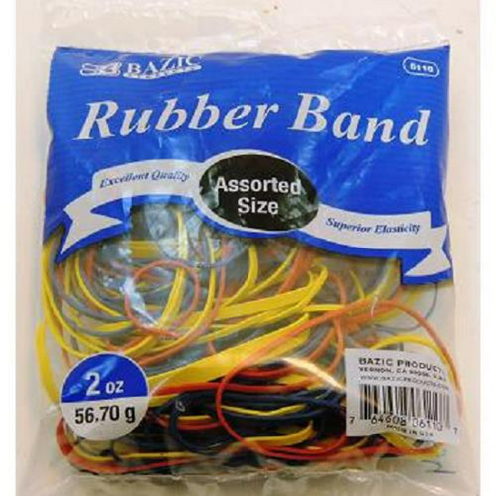 Rubber Band Assorted Sizes/Colors 2 Oz 1 count only