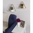 thumbnail image 2 of Kate And Laurel Triangle Medium Density Fiberboard Floating Shelves, 2-Pieces, 12" X 4", White, 2 of 3
