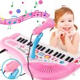 thumbnail image 5 of NayxuKe Baby Piano Toys for Kids, 37 Keys Toddler Piano Keyboard Musical Instrument with Microphone, Gift Piano Toys for Girls Boys Aged 1 2 3 4 5, Pink, 5 of 8