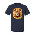 thumbnail image 2 of Lion With Sunglasses Animal Lover Men's Graphic T-Shirt, Navy, Small, 2 of 3