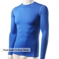 thumbnail image 2 of Camiseta interior térmica de manga larga ajustada con capa base de felpa para hombre, camiseta interior de invierno, 2 of 2