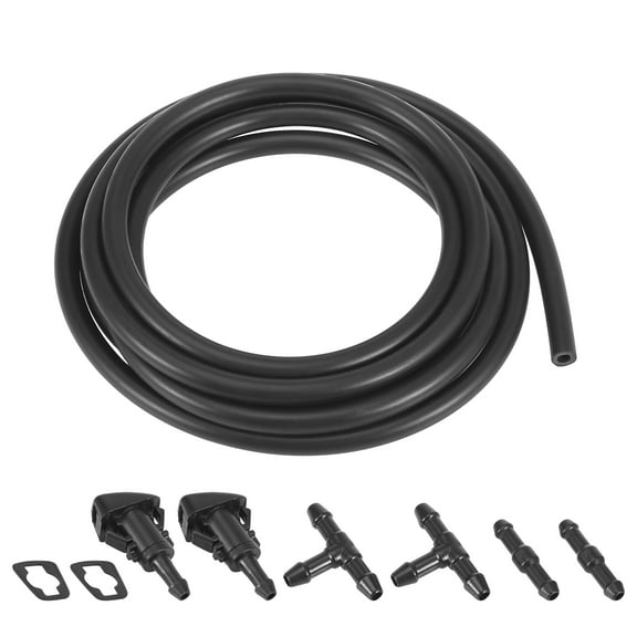 Car Front Windshield Washer Nozzles Kit for Ram for Chrysler 2 Meters Windshield Washer Hose with 4pcs Connectors