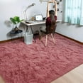 thumbnail image 4 of Softlife Super Soft Rug For Living Room Fluffy Rugs For Dorm Room Cute Plush carpet For Bedroom,6' x 9',Bean Paste Powder, 4 of 7