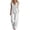 White, variant on Womens Solid Ruffle Trim V Neck Sleeveless Top And Drawstring Wide Leg Pants Two Piece Outfit Side Hand Pockets Elastic Waist Loose Fit Breathable Casual Linen Co Ord Set