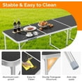 thumbnail image 3 of WYDK 6ft Folding Camping Table with Carry Handle,Portable Utility Table Multipurpose for Party Picnic Tailgating Outdoor Patio Garden Indoor Kitchen,Black, 3 of 7