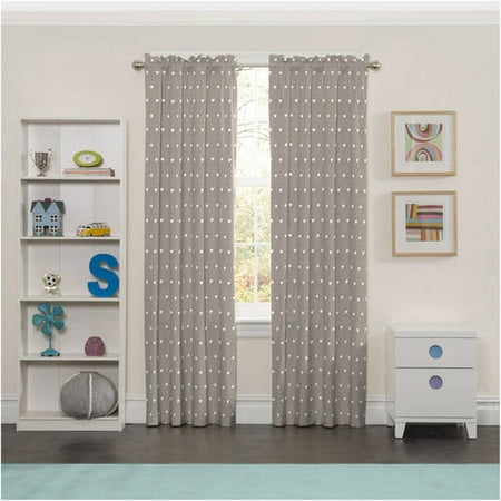 UPC 885308455352 product image for Eclipse Kids Elephant Print Blackout Rod Pocket Single Window Curtain Panel  Gra | upcitemdb.com