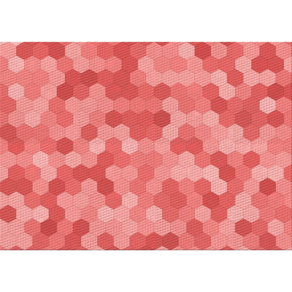 Ahgly Company Machine Washable Indoor Rectangle Transitional Ruby Red Area Rugs, 3' x 5'
