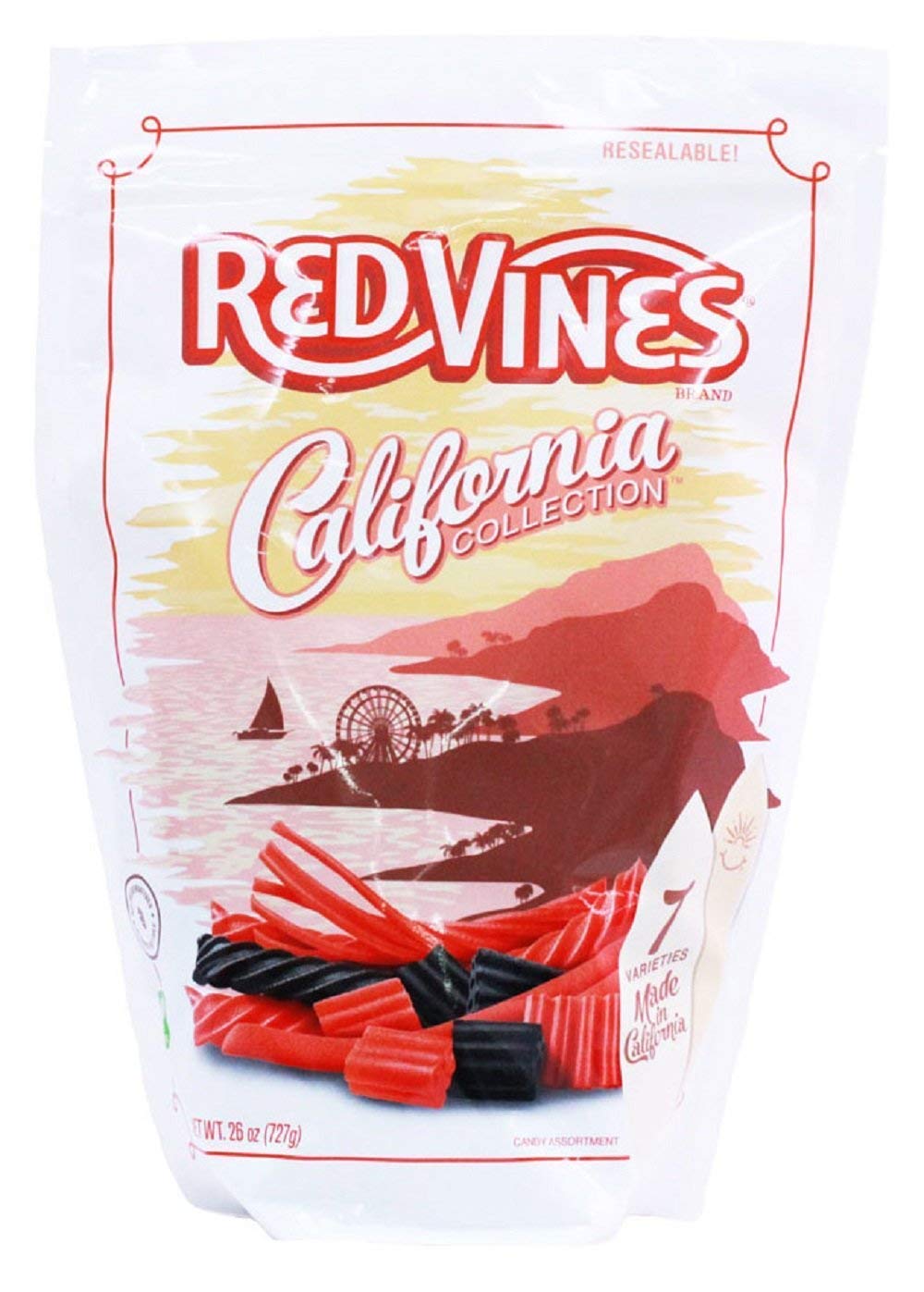 Red Vines California Collection, Assorted Red & Black Licorice Candy