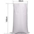 thumbnail image 2 of 10 piezas Bolsas para escombros, bolsas tejidas blancas 60x100 cm, bolsa para escombros de gran capacidad, para logística y transporte, materiales de construcción o desechos de jardín, 2 of 5