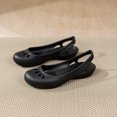 thumbnail image 1 of Sandalias Mujeres zapatos de jardín Eva no es deslizamiento Toe cerrado para piscina (36) Negro, 1 of 9