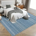 thumbnail image 4 of Senfot 9x12 Large Geometric Bohemian Area Rug Machine Washable Farmhouse Accent Throw Carpet Non-Slip for Living Room Bedroom Hallway Blue, 4 of 8