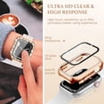 thumbnail image 2 of [2 Pack] Étui Protecteur d'Écran Bling pour Apple Watch 40mm Série 6 5 4 SE, Couverture Rigide Transparente Pailletée pour Femmes Compatible avec Accessoires iWatch 40 mm, Or Rose+argent, 2 of 5