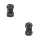 thumbnail image 1 of Inteprter Hilo de punto Pelota de piel Suministros de costura Lana de colores Cachemira Herramienta para coser Bufanda Sombrero multiusos Café 2Conjunto, 1 of 6