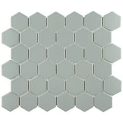 SomerTile FEB8CCD2 Cana Cendra Ceramic Floor and Wall Tile, 7.75" x 7.75", Grey/Blue/Brown