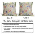 thumbnail image 6 of Colorful Watercolor Floral Pillow Covers 16x16 Set of 2 Spring Flower Print Throw Pillows Linen Pillowcase Square Cushion Case Decor for Home Sofa Couch Bed 16x16 inch (22_1225004), 6 of 6