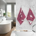 thumbnail image 7 of Dreamtimes Red Christmas Plaid Bath Hand Towel Soft Cotton Highly Absorbent Fingertip Towels for Bathroom Beach Kitchen Sports Gym Yoga Travel (2-Pieces Towel Sets, 28x16 inch), 7 of 7