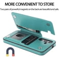 thumbnail image 5 of Design for Galaxy S24 5G Case with Credit Card Holder Slot PU Leather Wallet Phone Cases Stand Kickstand Durable Shockproof Protective Cover for Samsung S 24 Women Men 6.1 inch Green, 5 of 6
