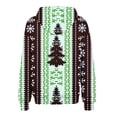 thumbnail image 4 of Puntoco Chaqueta Con Capucha Y Manga Larga Con Cremallera Y Estampado Navideño Informal Para Mujer, 4 of 6
