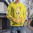 thumbnail image 6 of Looney Tunes Tweety Hoodie 3D Print Pullover Hooded Long Sleeve Sweatshirts Tops Blouse with Pocket for Mens Womens, 6 of 7