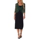 thumbnail image 2 of Chal de Encaje Floral para Mujeres, Manga 3/4, Formal, Elegante, Cárdigan Bolero, Talla XS, Verde Oscuro, 2 of 6