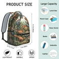 thumbnail image 6 of Cute Dinosaur Pattern Backpack for School,Cute School Bag,Schoolbag with Adjustable Shoulder Straps & Padded Back,15.3"x11"x6.7", 6 of 6