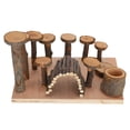thumbnail image 1 of Escalera de juguete para hacer ejercicio para hámster, escaleras para hámster de Applewood, juego de pasos, molienda de dientes, suministros para mascotas, columna de Applewood de gran tamaño, 1 of 5