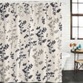 thumbnail image 2 of Grey Black Botanical Shower Curtain, Waterproof Shower Curtains for Bathroom, Rustic Country Spring Floral Summer Leaf Washable Fabric Bathtub Curtain Set Bath Decor with 12 Hooks Long 72"x84", 2 of 8