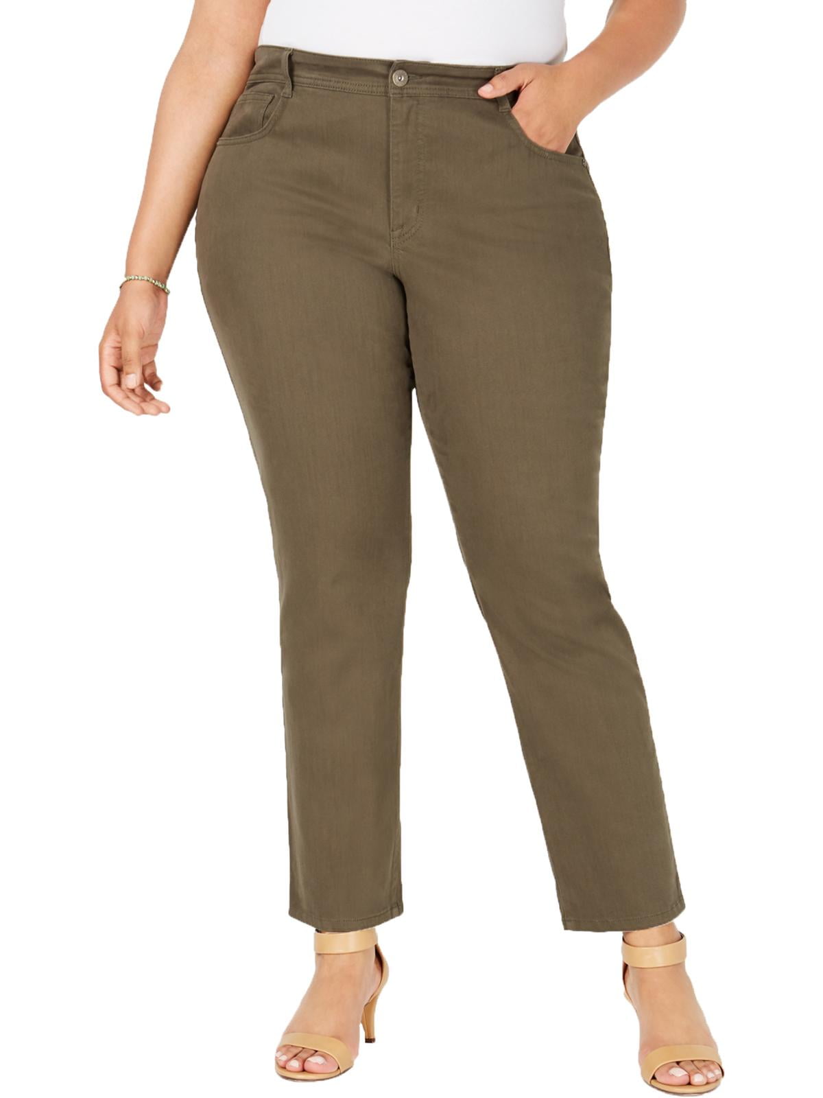 Style & Co. Style & Co. Womens Plus High Rise Tummy Control Slim Leg