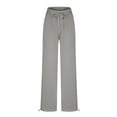 thumbnail image 7 of Plebaso Women's Pants Elastic Waist Solid Color Drawstring Comfy Jogger Pants Ladies Long Pants, 7 of 7