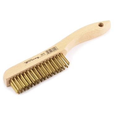 4" X 15 Row Carbon Steel Wire Brush With Wood Handle - For Cleaning, Rust Removal