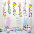 thumbnail image 4 of Easter Decorations, 42PCs Easter Banner Decorations, Happy Easter Banner, Easter Bunting(6 Colorful Easter Swirl Hanging), 4 of 5