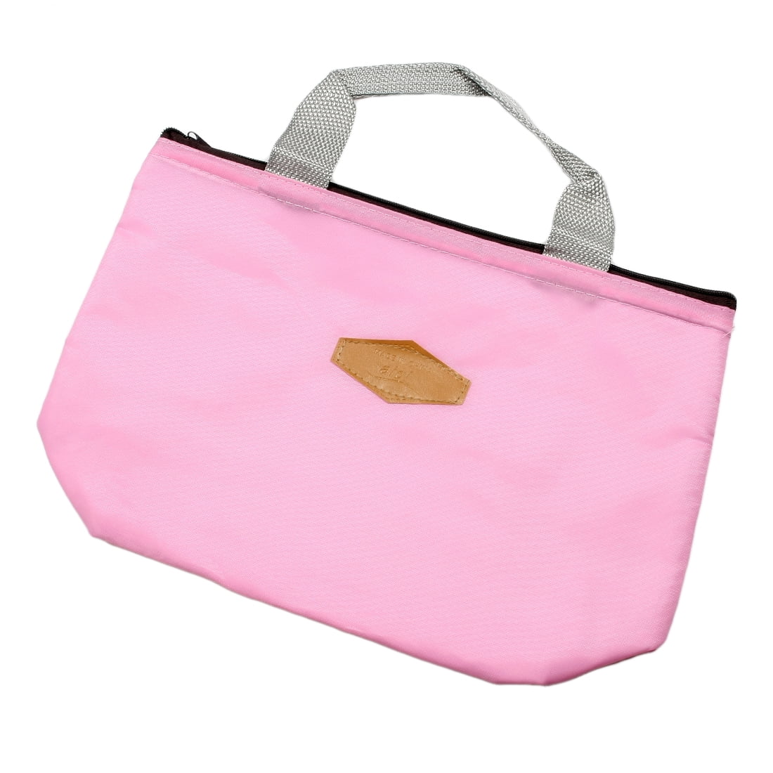 Unique Bargains Zipper Nylon Insulated Lunch Bag Cooler Picnic Travel