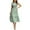 Mint Green, variant on Baberdicy Long Dress Women's Summer Casual Flutter Short Sleeve Crew Neck Smocked Elastic Waist Tiered Midi Dress Maxi Dress for Women Navy, Size:S-Xl