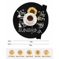 thumbnail image 6 of 15 Inch Round Placemats Set of 4, Sunflowers Non Slip Heat Insulation PP Table Mats, Modern Bee You Are My Sunshine Black Washable Place Mats for Kitchen Dining Party Table Decor, 6 of 7