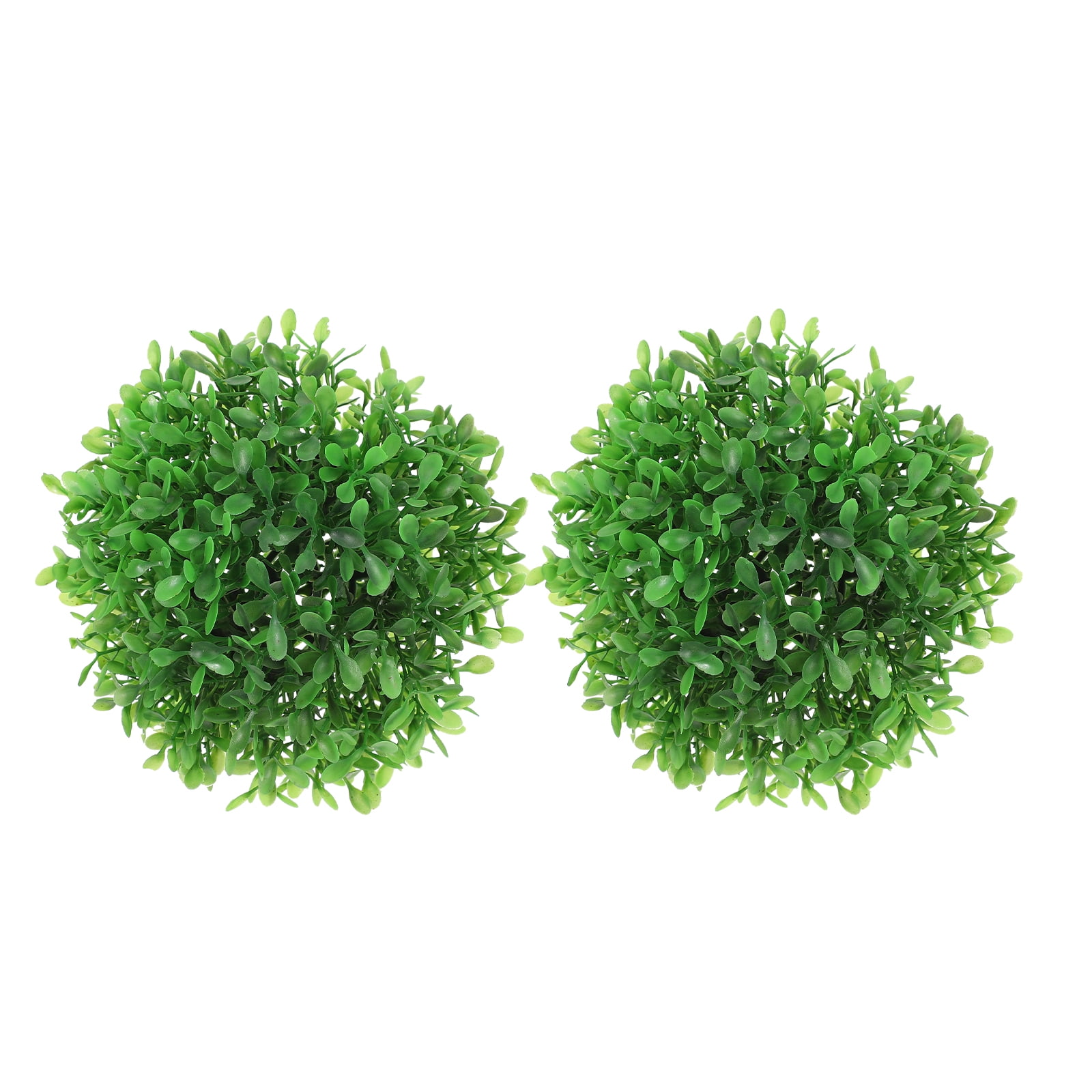 2Pcs Artificial Plant Topiary Balls Green Leaves Balls Artificial Grass
