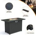 thumbnail image 6 of MRUAKA 8 Pieces Patio Furniture Set with Fire Pit Table, Outdoor Furniture Sectional Rattan Sofa, Patio Couch with Glass Coffee Table for Backyard Garden (Black), 6 of 10